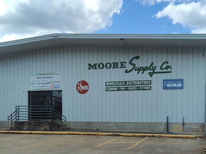 Moore Supply Company builing entrance exterior